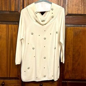 Sweater set with Skirt in off white